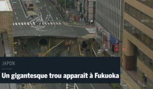 Un gigantesque trou est apparu à Fukuoka au Japon