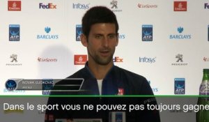 Masters - Djokovic : ''Fier de mon année''
