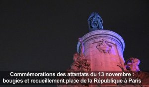 13 Novembre: bougies et recueillement place de la République