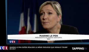 Marine Le Pen espère un destin à la Donald Trump pour la présidentielle de 2017 (Vidéo)