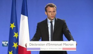Macron: "Je suis candidat à la présidence de la République"