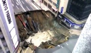 Japon : la réparation d'un gouffre de 15 mètres de profondeur en 48 heures éblouit le monde entier