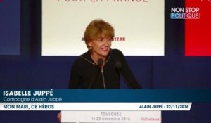 Primaire à droite : La femme d’Alain Juppé, Isabelle, vante ses mérites sur scène à Toulouse