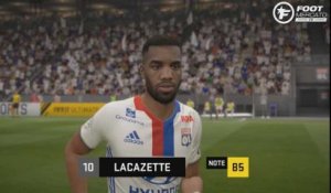 Les visages et les notes de l'OL dans FIFA 17