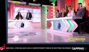Mad Mag : Ayem dénonce le comportement violent de Matthieu Delormeau (Vidéo)