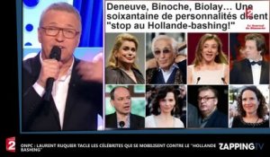 ONPC : Laurent Ruquier tacle les célébrités qui se mobilisent contre le "Hollande bashing" (Vidéo)