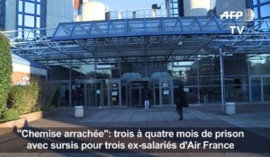"Chemise arrachée": sursis pour trois ex-salariés d'Air France