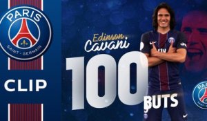 Les 100 buts de Cavani en infographie