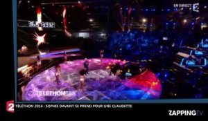 Téléthon 2016 : Sur un titre de M Pokora, Sophie Davant se prend pour une "Claudette" (Vidéo)