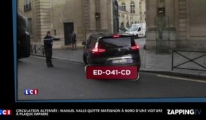 Circulation alternée : Manuel Valls quitte Matignon à bord d’une voiture à plaque impaire