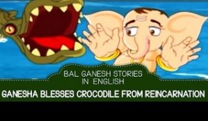 Ganesha Blesses Chitraratha Gandarva From Recarnation Of Crocodile - Bal Ganesha Story in English