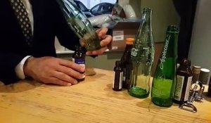 Mettre des bouteilles en équilibre