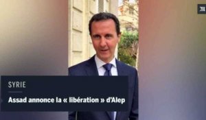 Bachar Al-Assad annonce la "libération" d'Alep