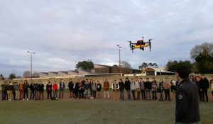 Le drone Helper en démonstration au lycée de Parentis-en-Born