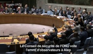 Alep: le Conseil de sécurité vote l'envoi d'observateurs