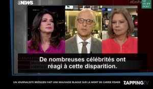 Carrie Fisher : Un journaliste brésilien fait une mauvaise blague sur le décès de l'actrice (Vidéo)