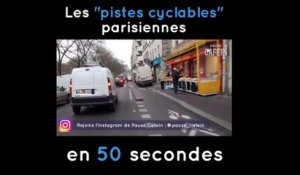 La dure et dangereuse vie de cycliste parisien résumée en moins d'une minute !