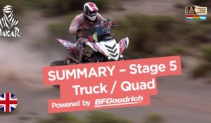 Stage 5 Summary - Quad/Truck - (Tupiza / Oruro) - Dakar 2017