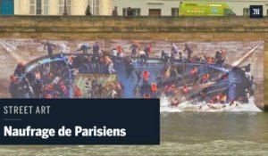 Street aert : Parisiens naufragés sur les quais de Seine