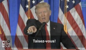 Trump rabroue un journaliste de CNN pendant sa conférence de presse