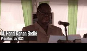 Discours du président Henri Konan Bedié lors de la réception des travaux du siège du PDCI