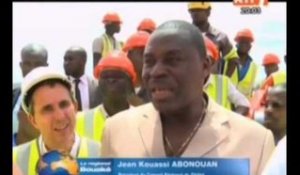 Infrastructure: le ministre d'état Hamed Bakayoko visite le chantier du pont de Beoumi