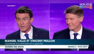 Primaire à gauche - le débat : échange tendu entre Vincent Peillon et Manuel Valls sur l’emploi du mot guerre