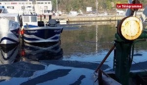 Saint-Brieuc. Le port du Légué pris par les glaces