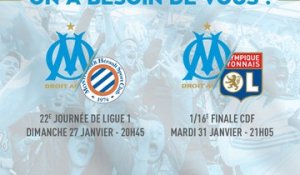 OM-Montpellier et OM-Lyon : ensemble on est plus fort