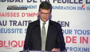 Primaire de la gauche : "Dimanche prochain je voterai Benoît Hamon", déclare Arnaud Montebourg