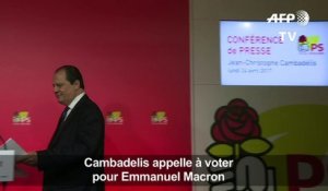 Cambadélis appelle à voter pour Macron