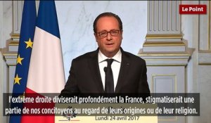 François Hollande appelle à voter Emmanuel Macron au second tour