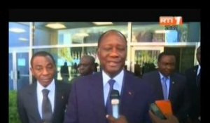 Le president de la république Alassane Ouattara recu par le SG de l'onu BAN ki moon