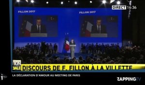 François Fillon fait une déclaration d'amour à Penelope Fillon au meeting de Paris (vidéo)