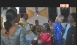 Externat St Paul du Plateau: la 1ère Dame Dominique Ouattara a prit part à la messe de Noël