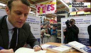 VIDEO. Saint-Pierre-des-Corps : Macron en visite à l'hypermarché