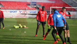 Séance d'entraînement du 15 février au stade Francis-Le Blé