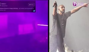 Vidéo : Drake : Il n'oublie pas l'anniversaire de Rihanna, même en tournée !