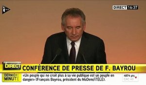 François Bayrou propose une alliance à Emmanuel Macron et fixe des conditions - Il ne sera pas candidat