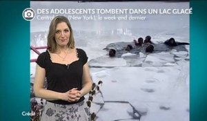 Des adolescents tombent dans un lac gelé à New York