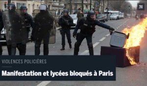 Manifestation sauvage, poubelles brûlées et lycées bloqués à Paris contre les violences policières