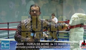 AGDE & BROTHER'S PATRAC - DUELS DE BOXE le 11 MARS 2017