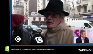 François Fillon : Un de ses soutiens fond en larmes face aux journalistes (vidéo)