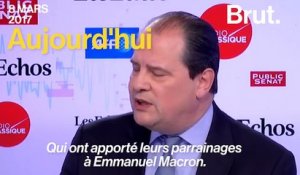 Jean-Christophe Cambadelis semble avoir changé d’avis sur les parrains PS d’Emmanuel Macron