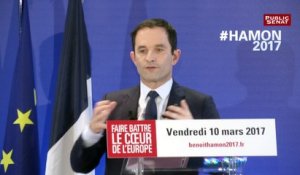 Benoît Hamon critique la vision européenne d'Emmanuel Macron