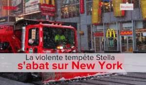 La violente tempête Stella s'abat sur New York