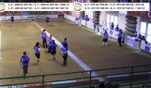 Quatrième tour, finales National 2 féminine et masculine, France Clubs, Sport Boules, Saint-Vulbas 2017