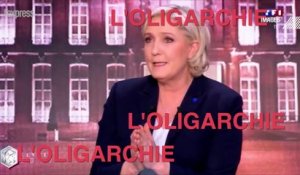 Sur TF1, Marine Le Pen fustige "l'oligarchie" pour mieux critiquer Macron