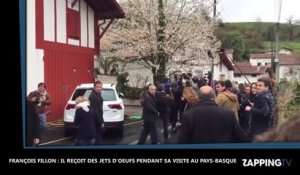 François Fillon accueilli par des jets d’œufs pour sa visite au Pays basque