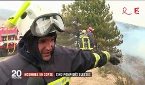 Incendies en Corse-du-Sud : cinq pompiers blessés